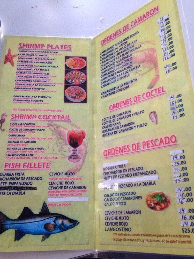 Mariscos Chente - Inglewood, CA menu_pic