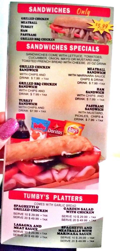 Tumby's Pizza - Los Angeles, CA menu_pic