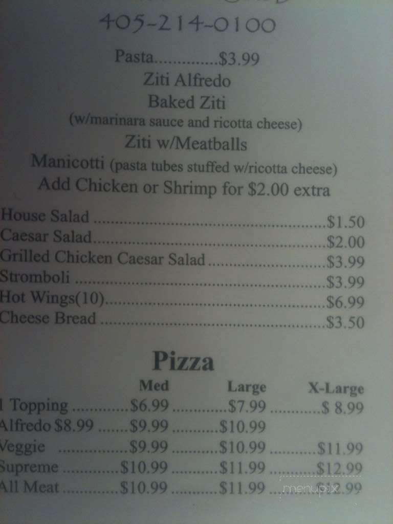 Giorgio's Pizzeria - Shawnee, OK menu_pic