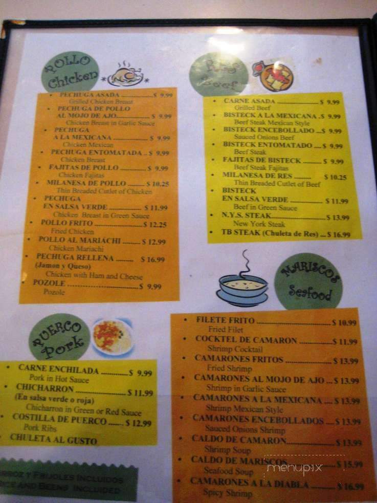 Los Mariachis Spanish Restaurant - Baltimore, MD menu_pic