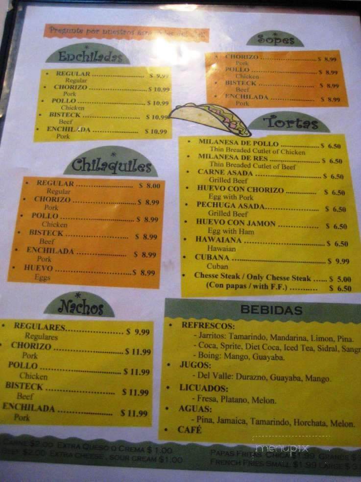 Los Mariachis Spanish Restaurant - Baltimore, MD menu_pic