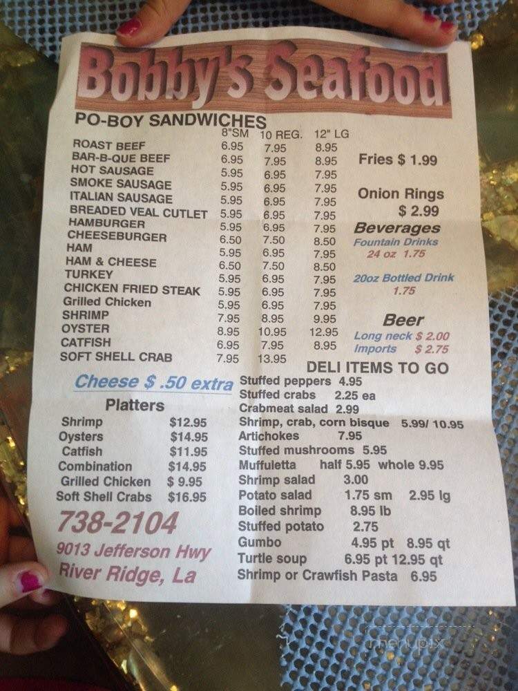 Bobby's Seafood - New Orleans, LA menu_pic