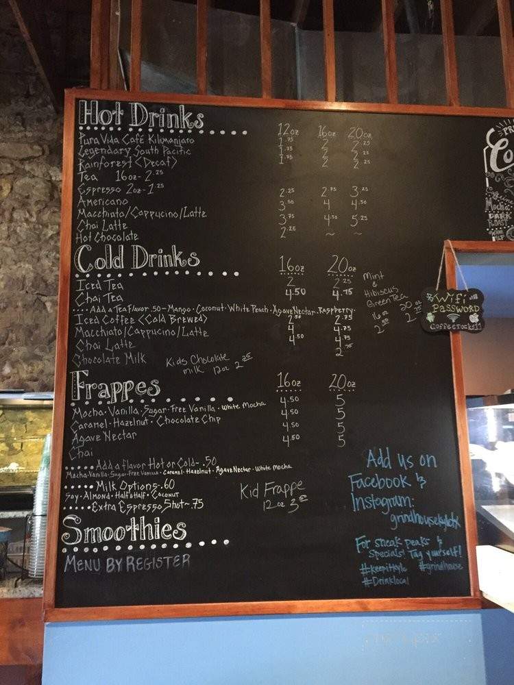 Grind House Coffee & Cocktails - Kyle, TX menu_pic
