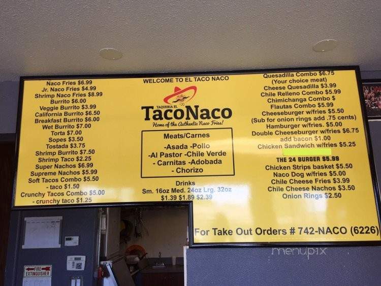 /250299418/El-Taco-Naco-Menu-Olivehurst-CA - Olivehurst, CA