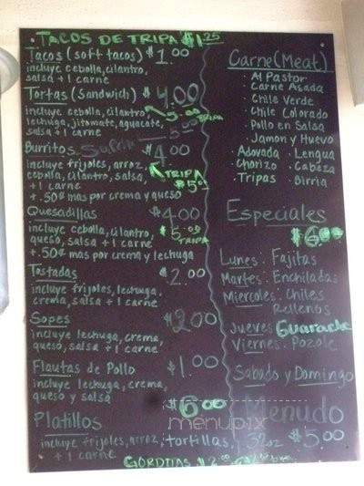 La Perla Tapatia Taqueria - Orland, CA menu_pic