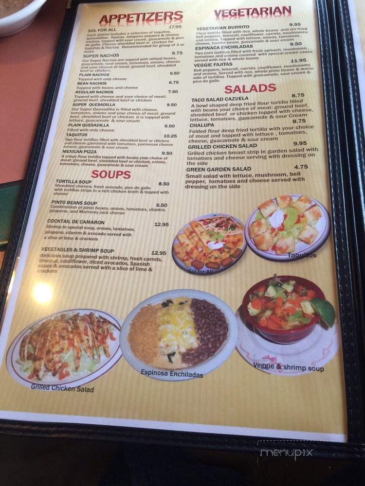 Sol De Sutherlin - Sutherlin, OR menu_pic