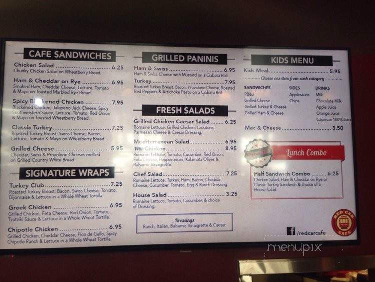 Red Car Cafe - Huntington Beach, CA menu_pic