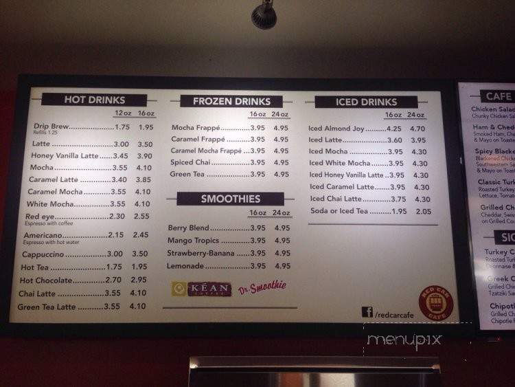 Red Car Cafe - Huntington Beach, CA menu_pic