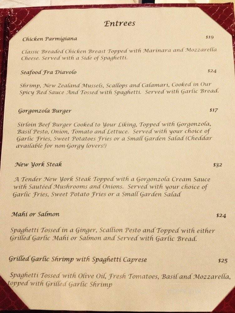 Solimene's Italian Restaurant - Waikoloa Village, HI menu_pic