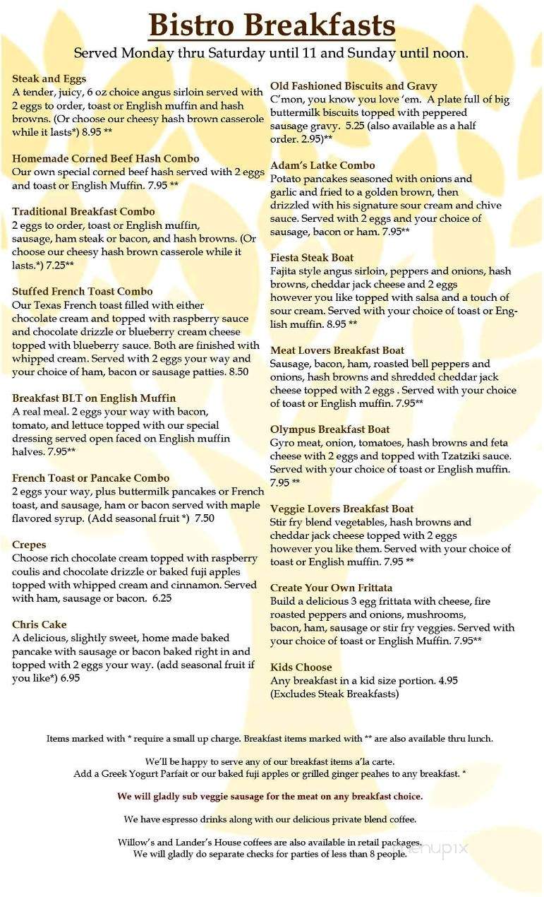 The Bistro - North Utica, IL menu_pic