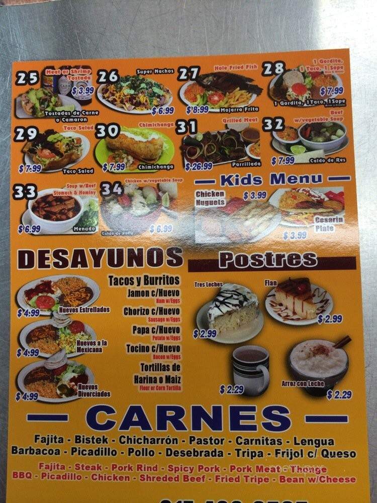 Cesar's Tacos - Arlington, TX menu_pic