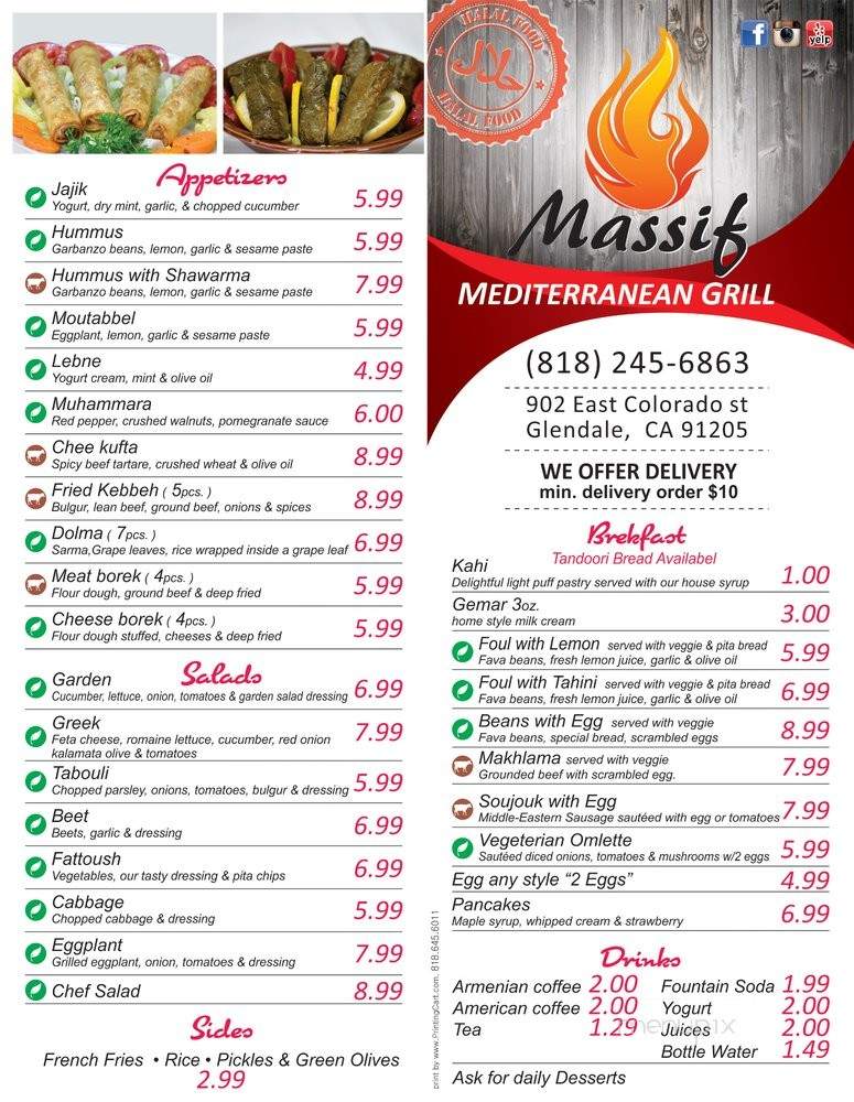 Akkad Mediterranean & Iraqi Grill - Glendale, CA menu_pic