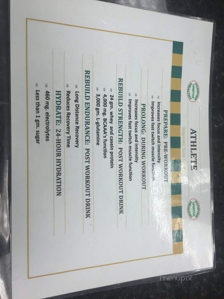 Forever Healthy - Los Angeles, CA menu_pic