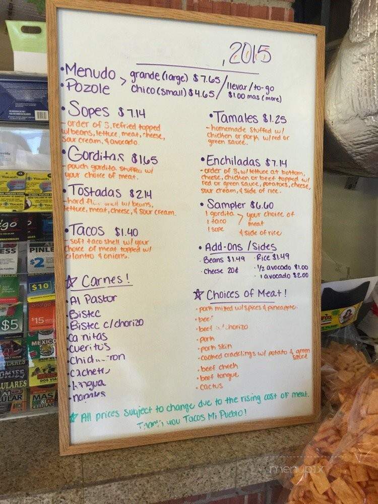 Tacos Mi Pueblo - Texarkana, TX menu_pic