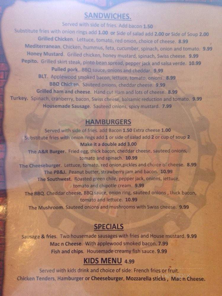 A & R Grill - Yuma, AZ menu_pic