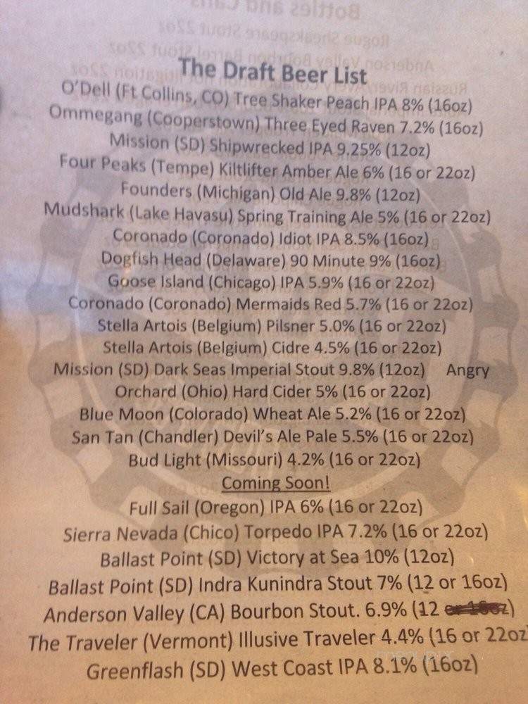 A & R Grill - Yuma, AZ menu_pic