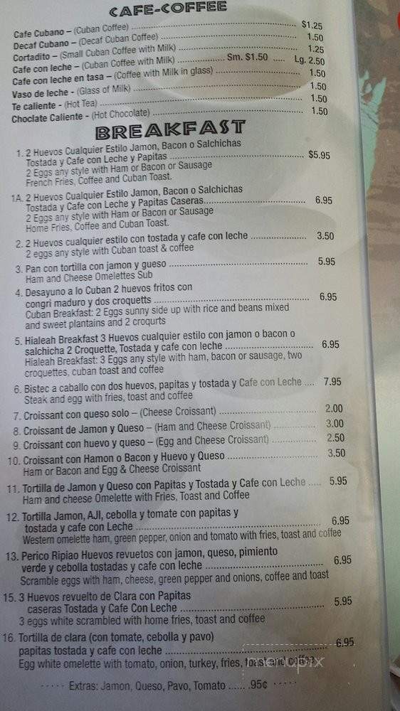 Three Palms Cuban Cafe - Hollywood, FL menu_pic