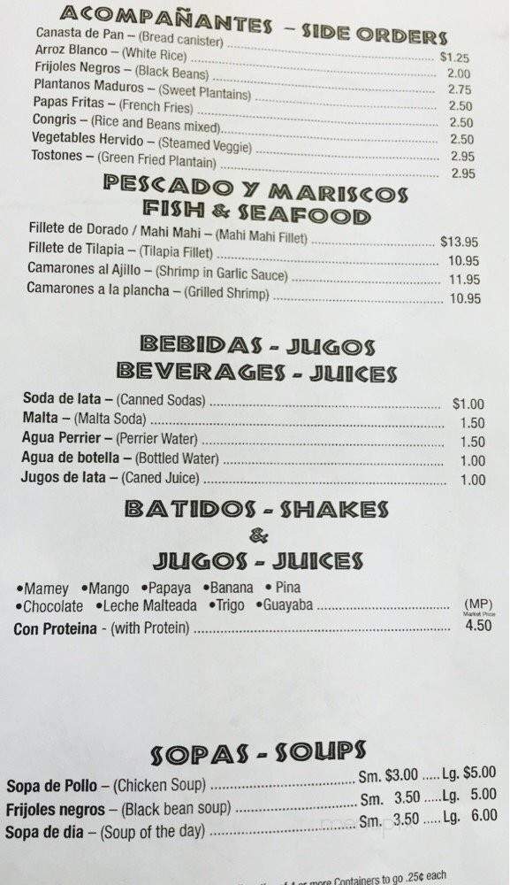 Three Palms Cuban Cafe - Hollywood, FL menu_pic