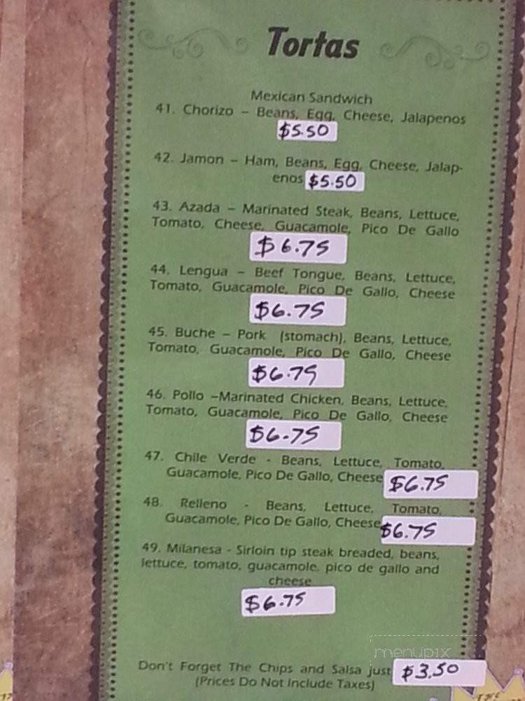 Burro King - Denver, CO menu_pic