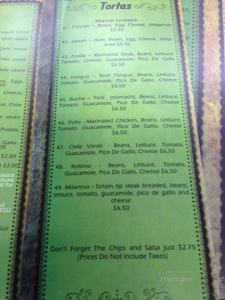 Burro King - Denver, CO menu_pic