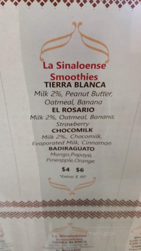 La Sinaloense - Inglewood, CA menu_pic