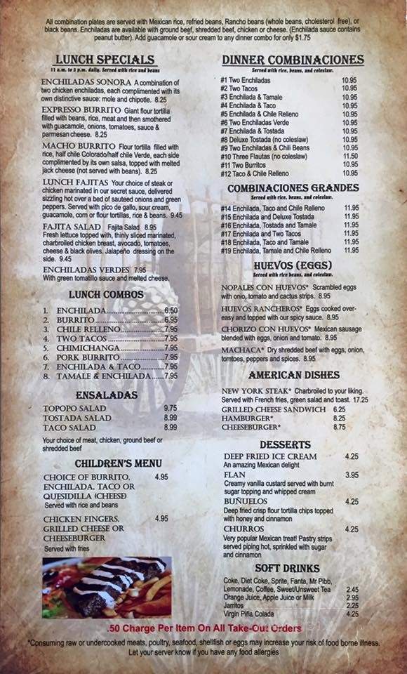 Fiesta Jalisco - Indian Harbour Beach, FL menu_pic
