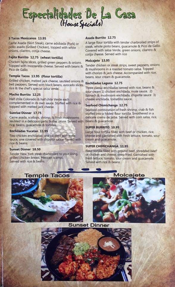 Fiesta Jalisco - Indian Harbour Beach, FL menu_pic