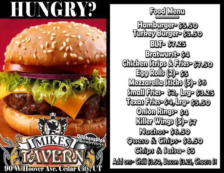 Mike's Tavern - Cedar City, UT menu_pic