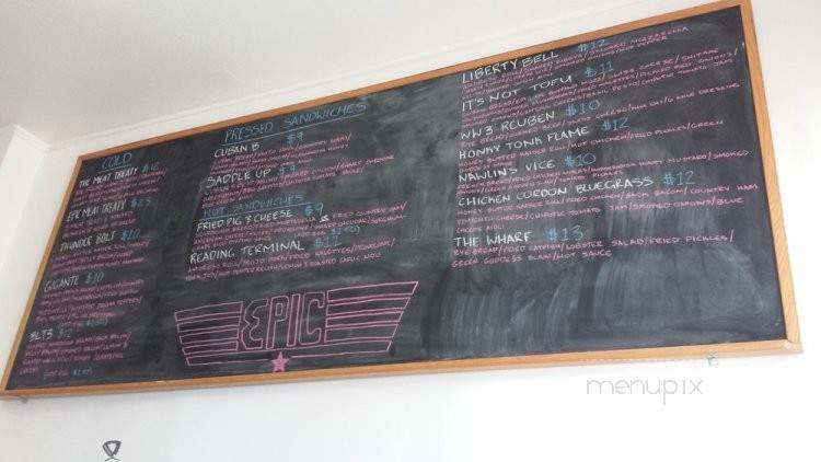 Epic Sammich Co. - Louisville, KY menu_pic