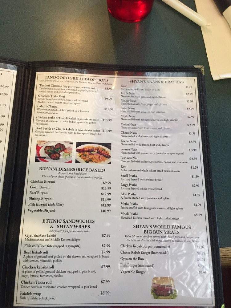 Shyan's Kitchen - Metairie, LA menu_pic
