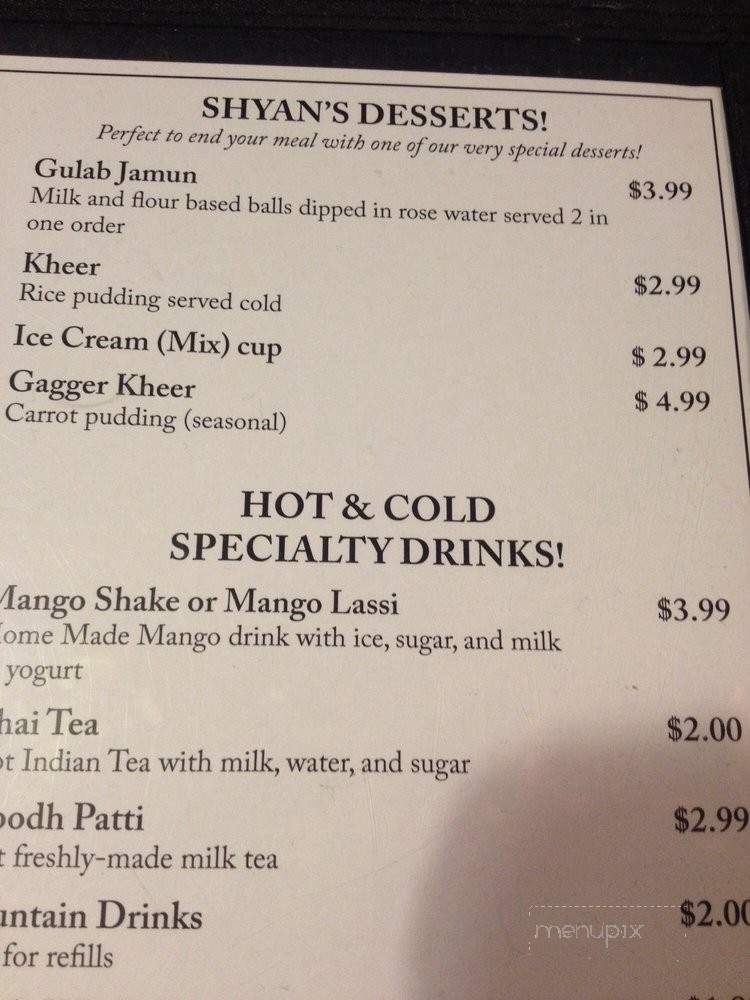 Shyan's Kitchen - Metairie, LA menu_pic