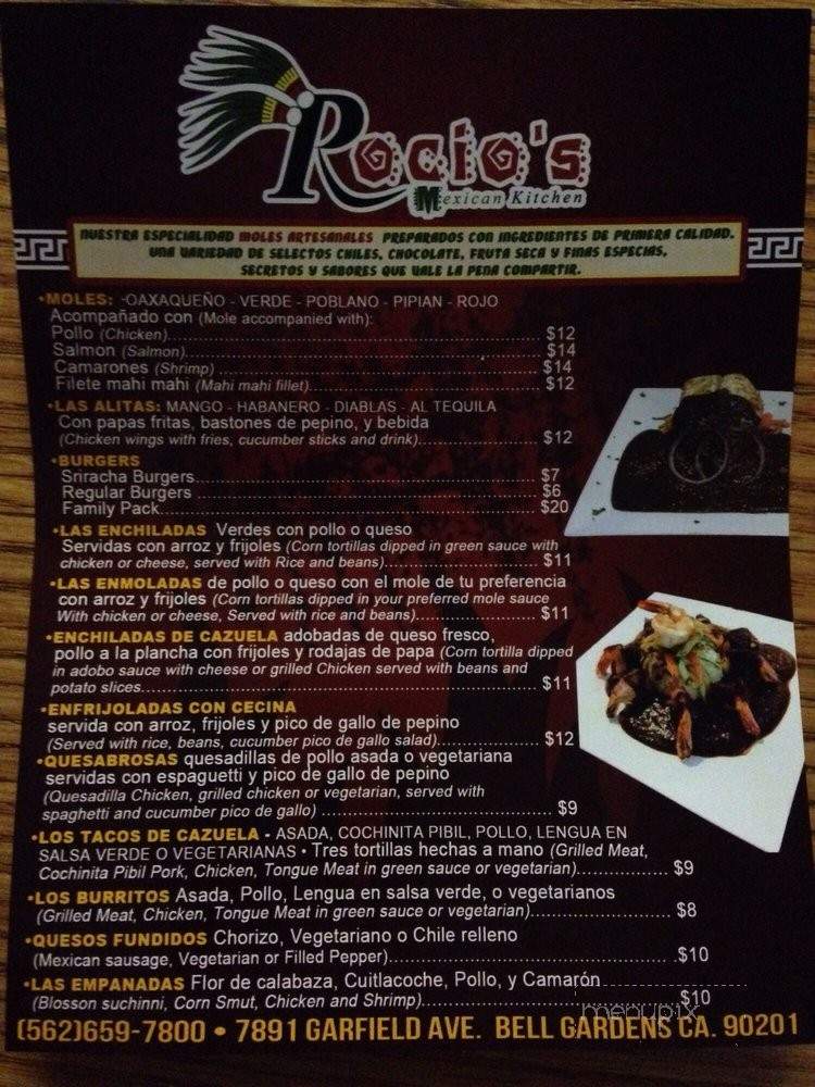 Rocio's Mexican Kitchen - Bell Gardens, CA menu_pic
