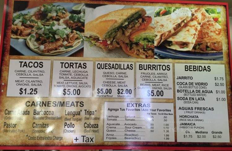 Taqueria Los Pioneros - Las Vegas, NV menu_pic