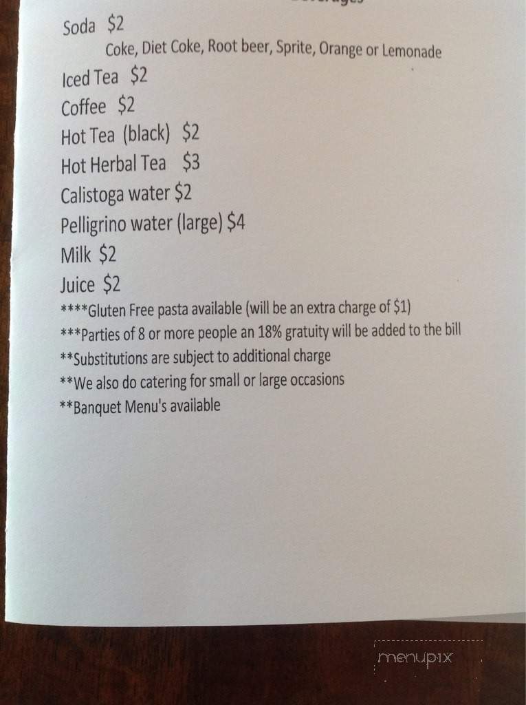 Sicily's Italian Restaurant - Hidden Valley Lake, CA menu_pic