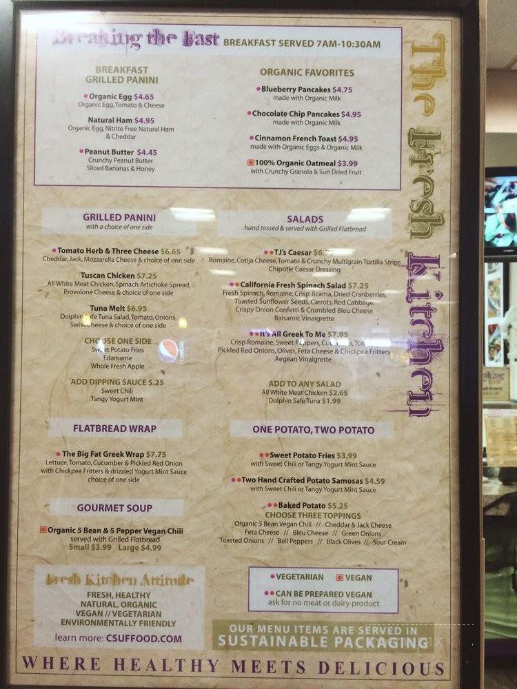 The Fresh Kitchen - Fullerton, CA menu_pic