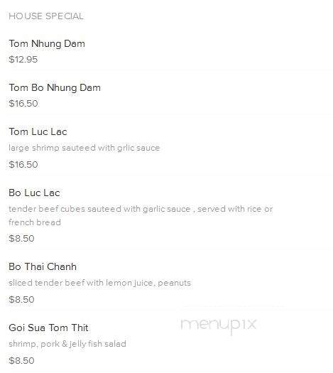 Pho A-9 Restaurant - Garden Grove, CA menu_pic