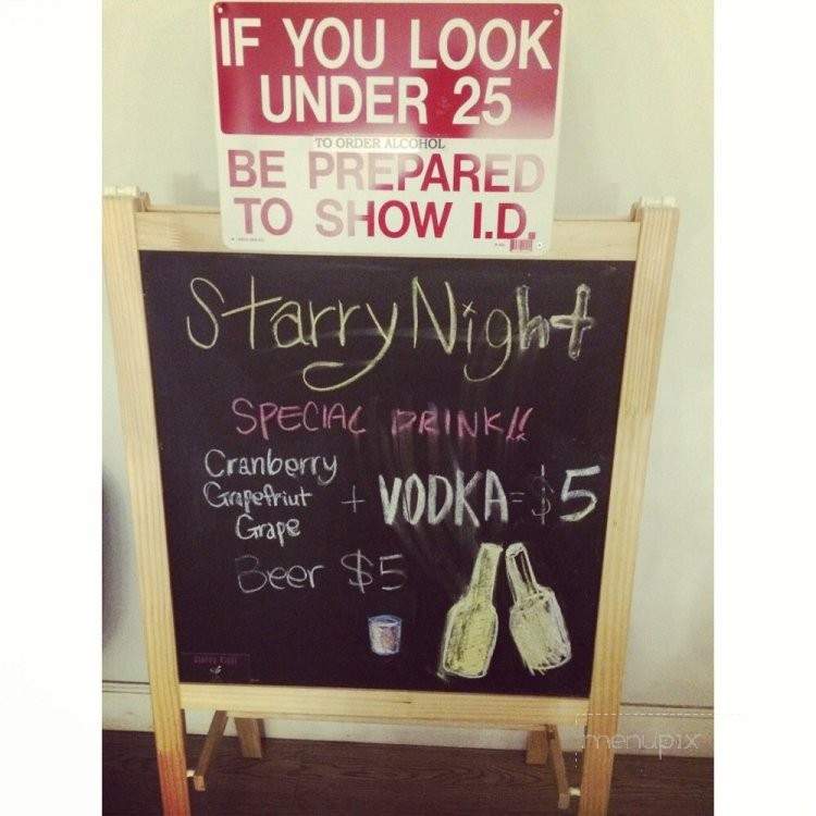 Starry Night - Garden Grove, CA menu_pic