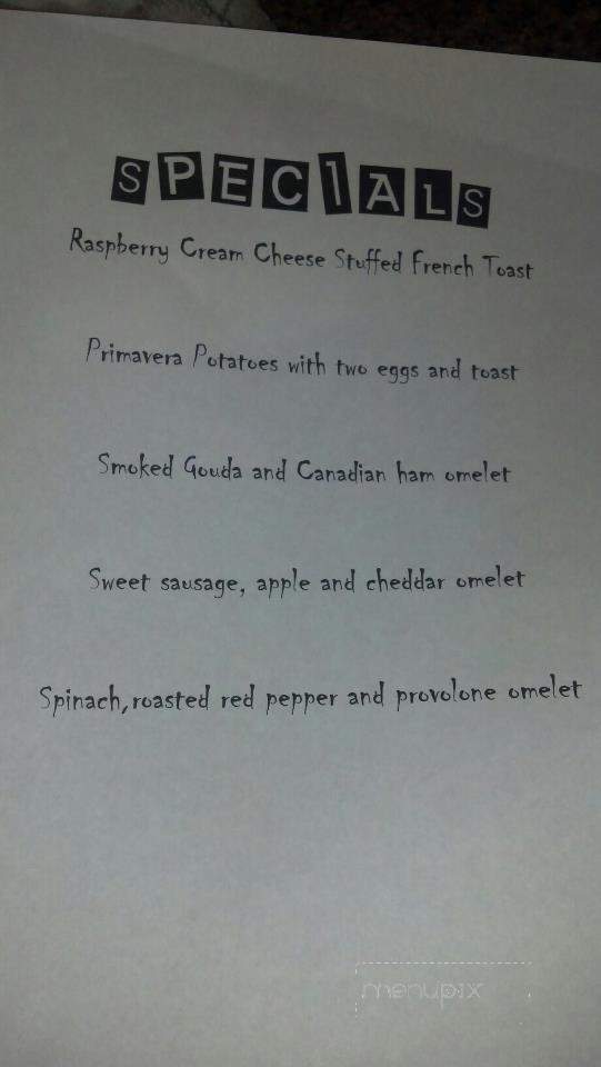 Clem's Cafe - Rutland, VT menu_pic
