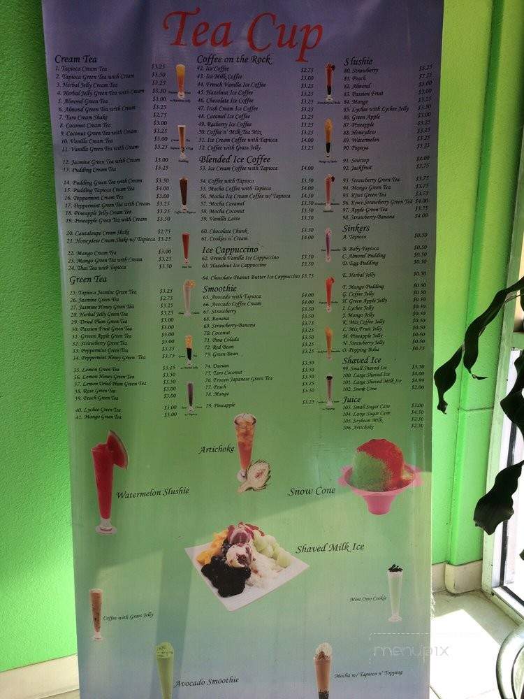 Tea Cup - Arlington, TX menu_pic