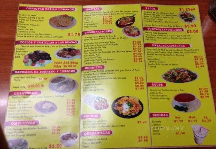 Gorditas Durango Mexican Grill - Los Angeles, CA menu_pic