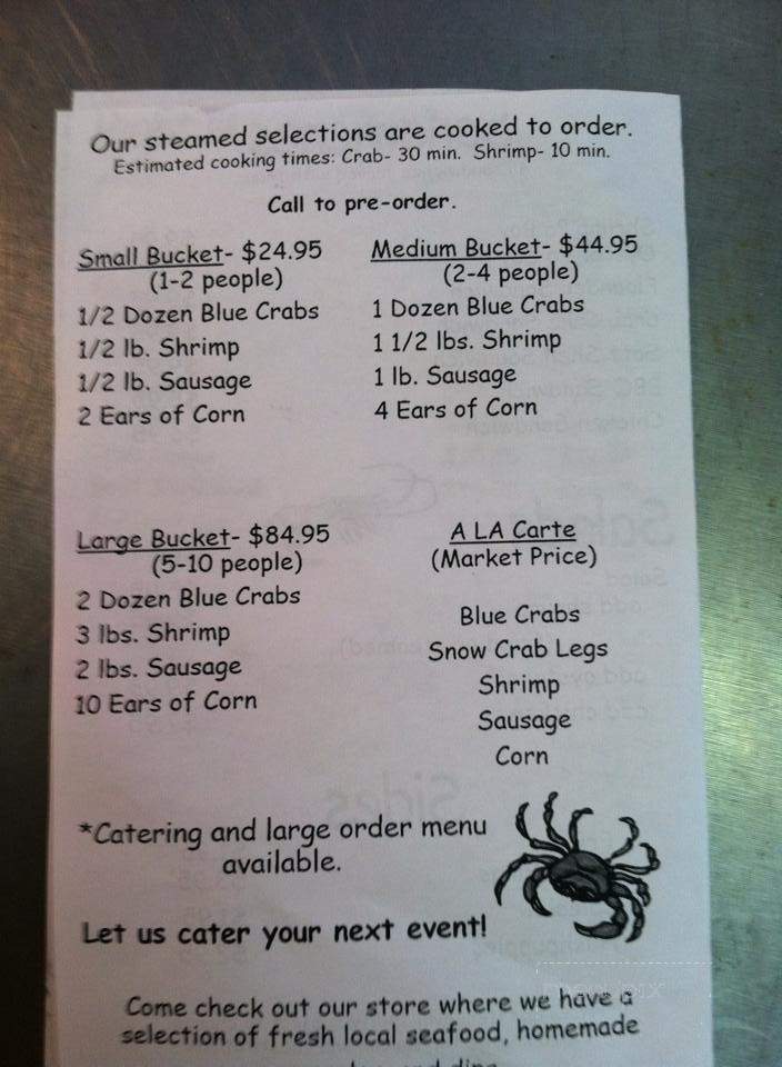 Flowers Seafood - Edisto Island, SC menu_pic
