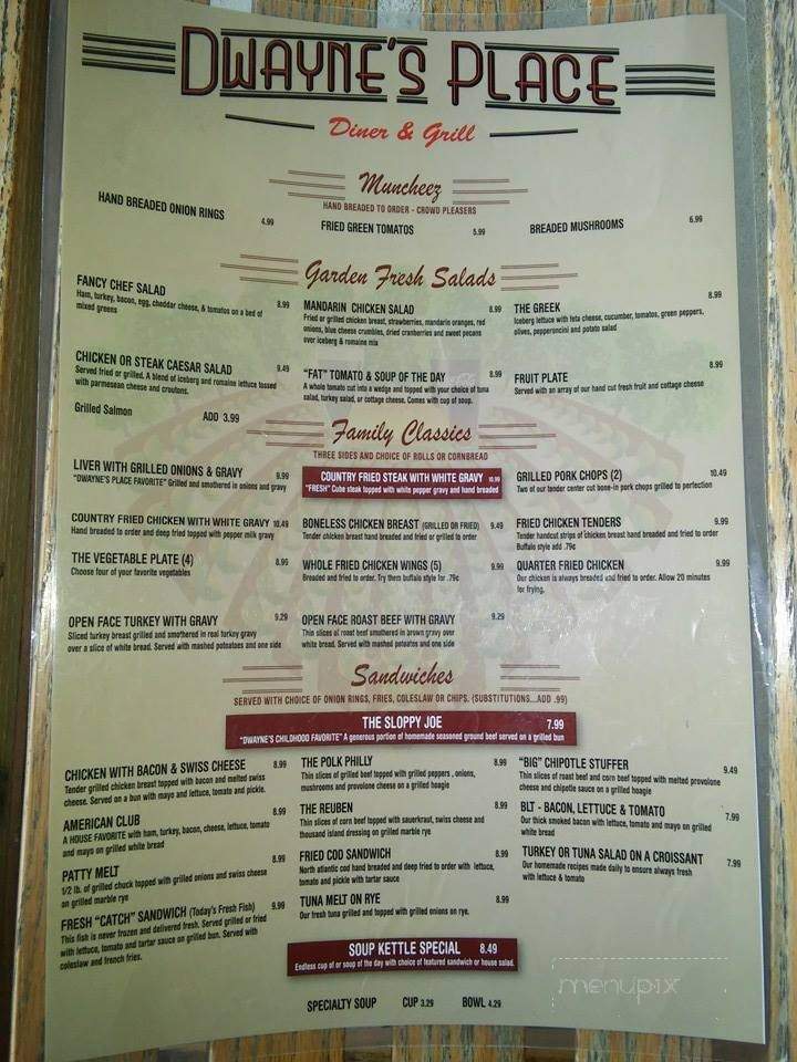 Dwayne's Place - Lakeland, FL menu_pic