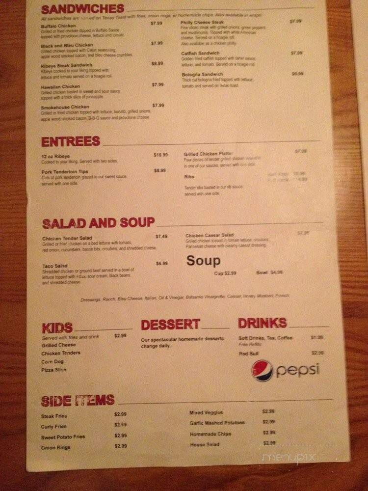 Arnolds-Good Times Great Food - Lumberton, NC menu_pic