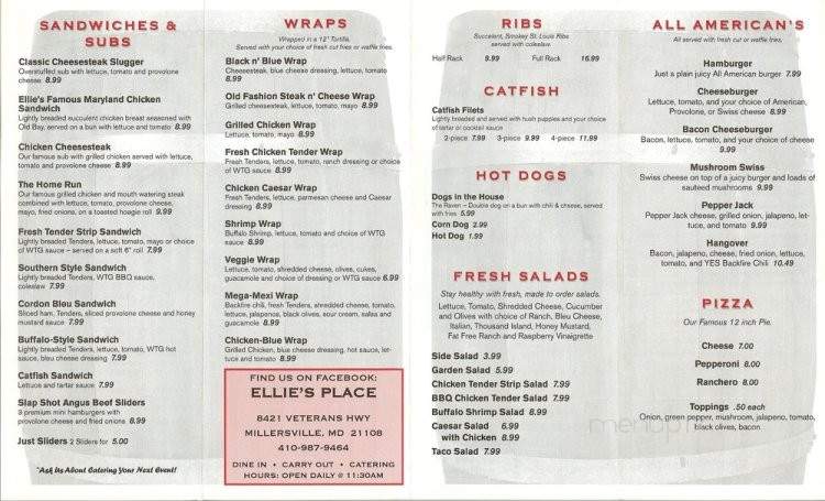 Ellie's Place - Millersville, MD menu_pic