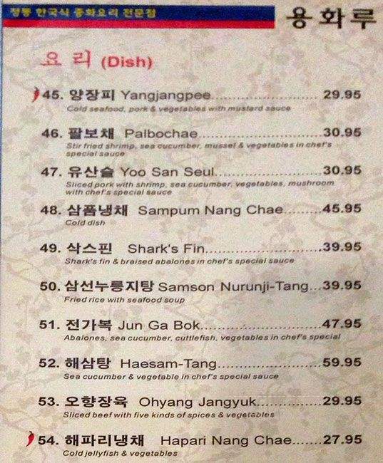 Yong Hwa Roo - Philadelphia, PA menu_pic