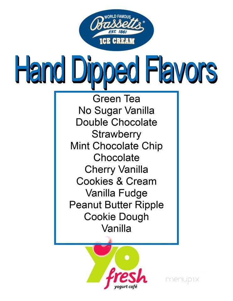YoFresh Yogurt Cafe Jenkintown - Jenkintown, PA menu_pic
