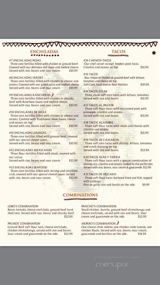 Lobo's Place Mexican - Grafton, WI menu_pic