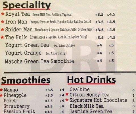 Royal Tea Truck - Philadelphia, PA menu_pic