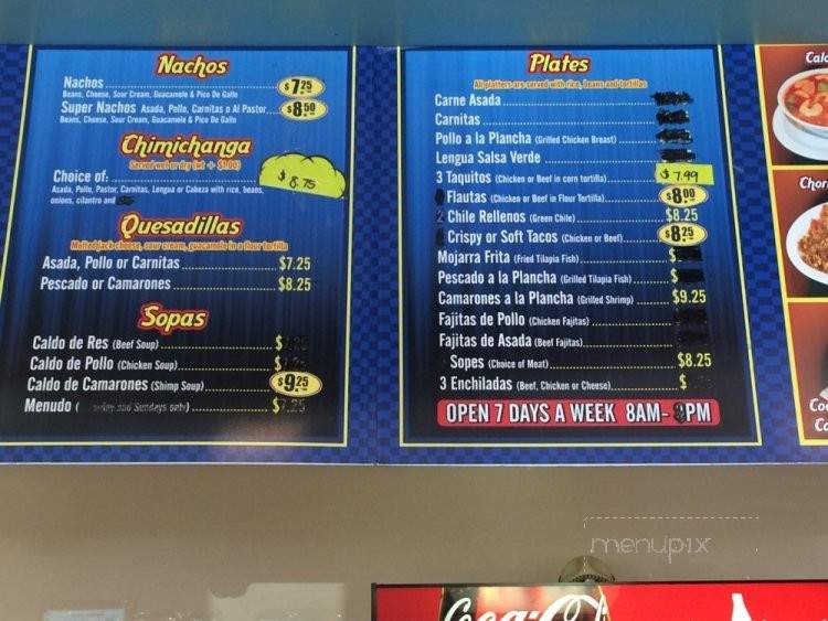 Mr. Fish & Mex Grill - Los Angeles, CA menu_pic