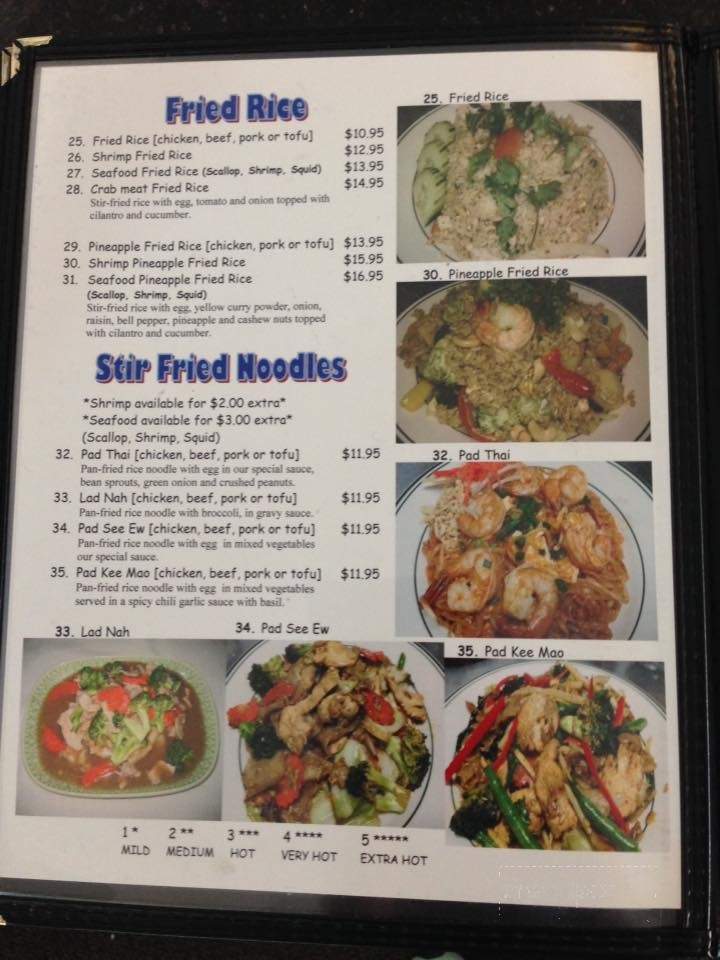 La Conner Thai Garden Restaurant - La Conner, WA menu_pic